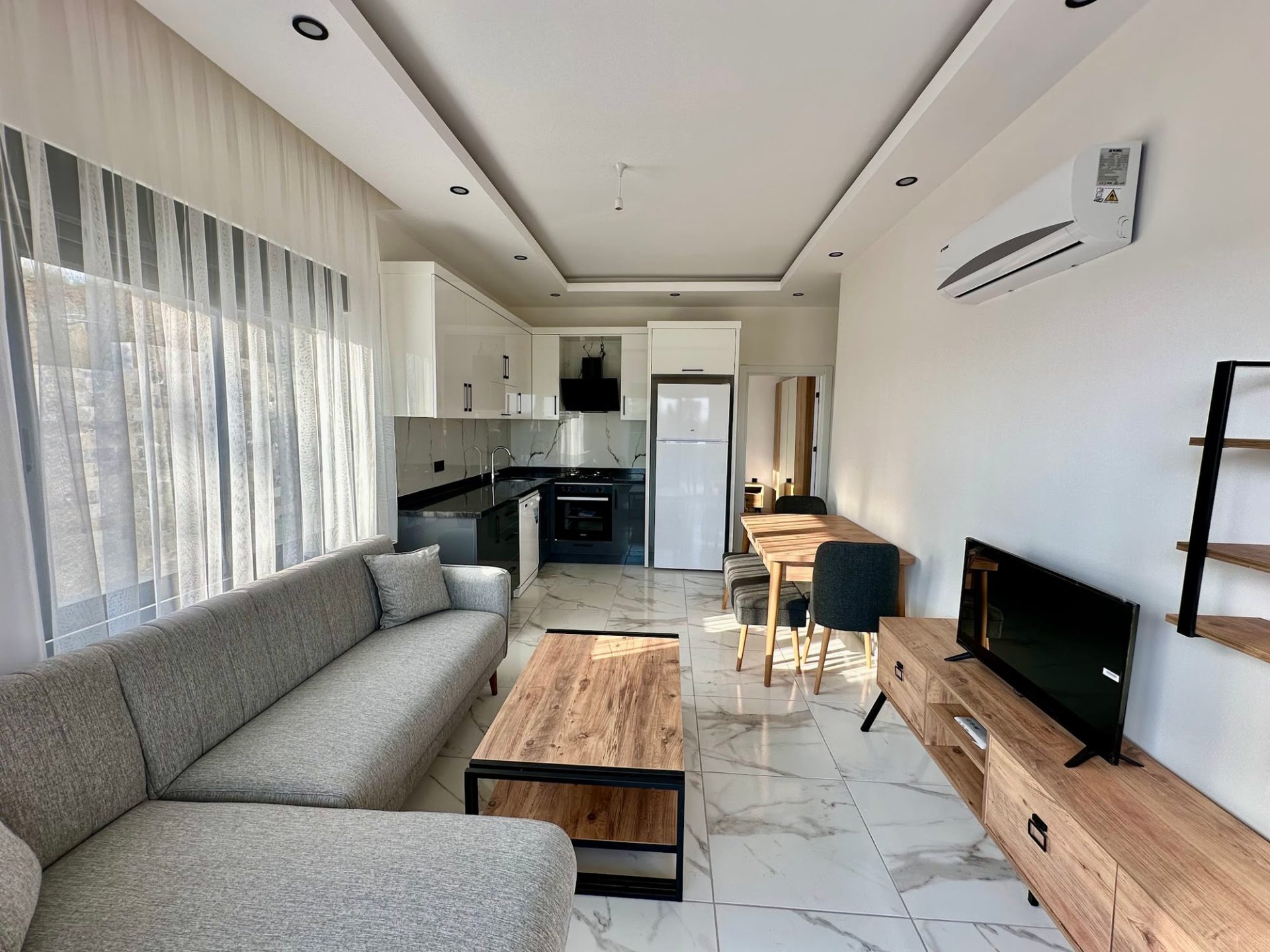Демирташ: квартира 1+1 с мебелью, Sky Hill